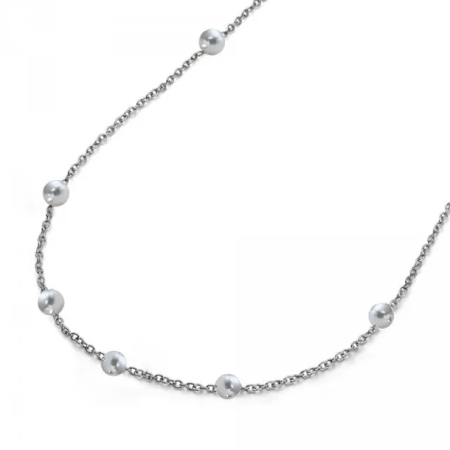Ženski oliver weber pearling lančić sa belim swarovski perlama ( 12161 )