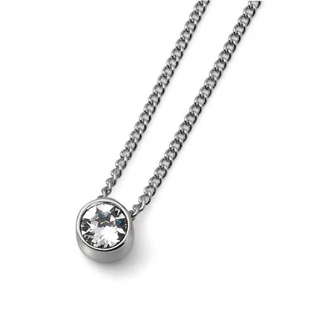 Ženski oliver weber simple small crystal lančić sa swarovski belim kristalnim priveskom ( 11471r )