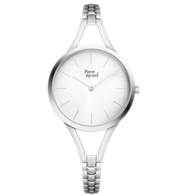 Ženski pierre ricaud quartz indeks srebrni modni ručni sat sa srebrnim narukvica kaišem ( p22094.5113q )