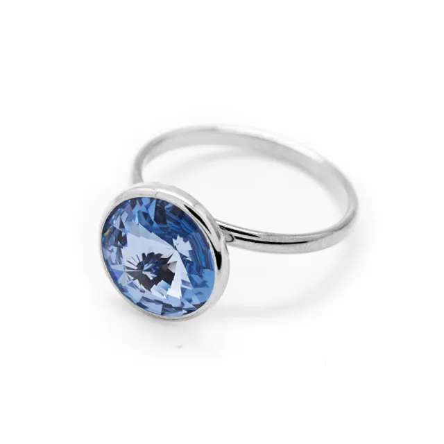 Ženski victoria cruz basic m light sapphire prsten sa swarovski plavim kristalom ( a2522-09a )