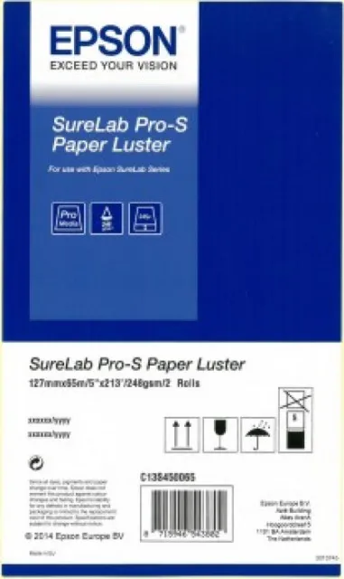 Epson surelab pro-s paper luster 5x65 2 rolls