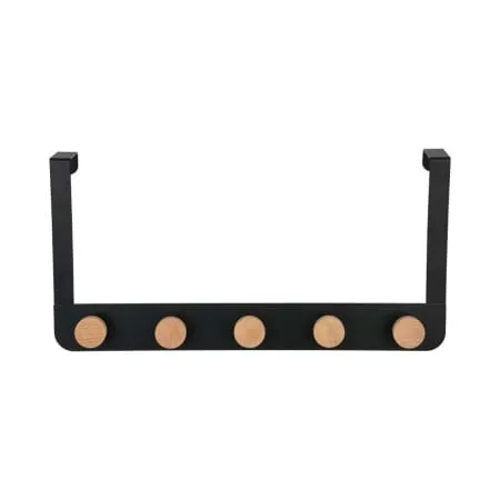 Estia es02-18283 čiviluk za vrata sa 5 kukica metal drvo crni