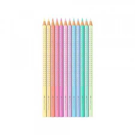 Faber castell drvene bojice Grip sparkle pastel metalna kutija 1/12 201910 ( F395 )