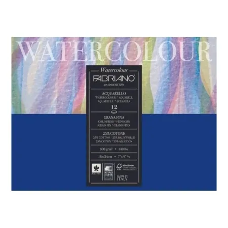 Fabriano watercolour akvarel blok 18x24 300g 12 lista ( 190038 )