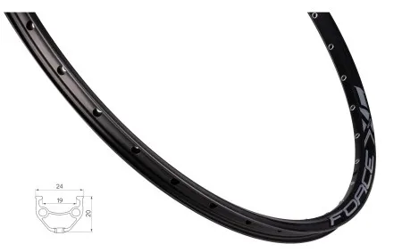 Felga force xc basic disc 584x19, 36h, crna ( 7023821 )