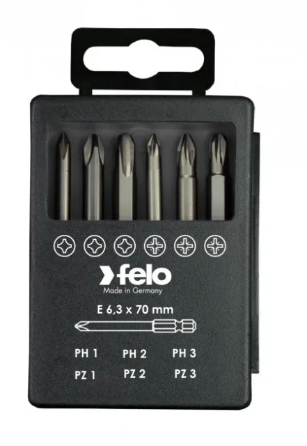 Felo set bitova Industrial Bit-box Profi 73 mm PH/PZ 6 kom ( 03291716 )