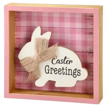 Festa april 10 uskršnja dekoracija drvena zec greetings 38.50x35x38.50cm ( 731000 )