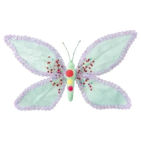 Festa blossom 20 novogodišnja dekoracija leptir plišani pastel mint 20cm ( 781057 )