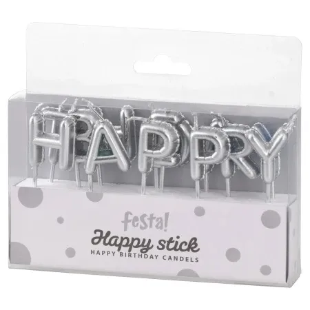Festa happy stick svećice srebrna happy birthday ( 710106 )
