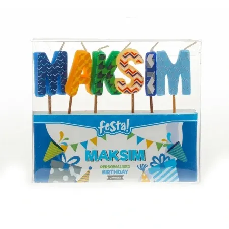 Festa natalis rođendanska svećica - odaberite ime maksim ( 724178 )