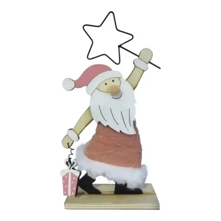 Festa pinky novogodišnja dekoracija drvena deda mraz 25cm ( 751853 )