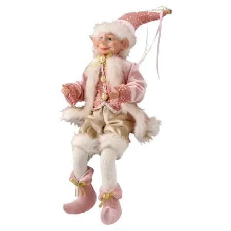 Festa ralphie novogodišnja dekoracija patuljak roze 43cm ( 740056 )