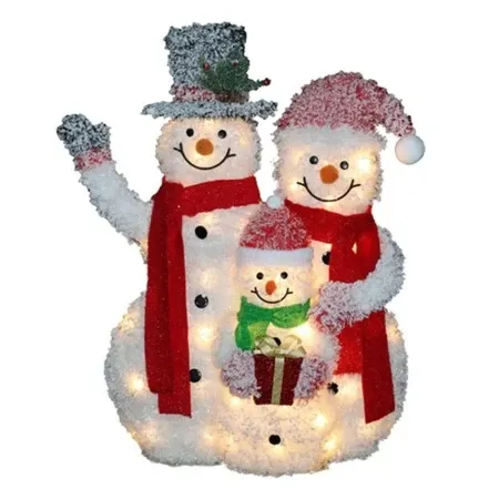 Festa tinsel sneško belić sa led sijalicama 80cm ( 765009 )