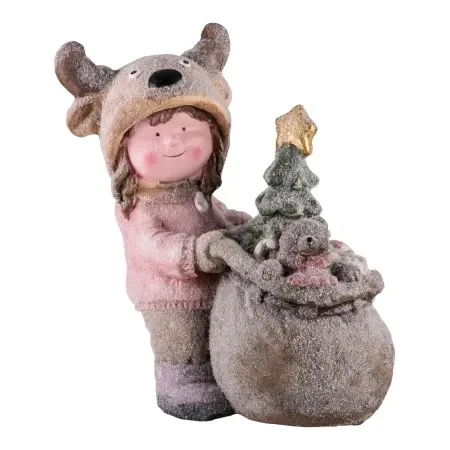 Festa willy novogodišnja dekoracija devojčica i jelka roze 28cm ( 770107 )