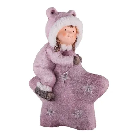 Festa willy novogodišnja dekoracija devojčica i zvezda roze 43.5cm ( 770102 )