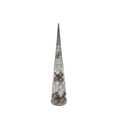 Festa wire cone jelka sa kuglama zlatna led 60cm ( 761061 )