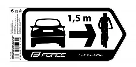 Force nalepnice sigurnost za automobil 184x84mm, crna ( 16427 )