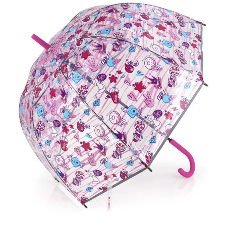 Gabol kišobran dečji transparent windproof 8 rebara Sticker roze ( 16KSG234199I )
