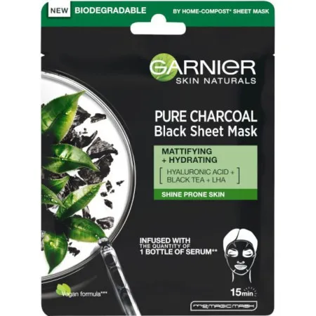 Garnier maska za lice u maramici charcoal 28g ( 1100028042 )