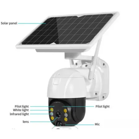 Gembird CAM-IP3MP-EK2-WIFI Solar 3 megapiksela micro sd Icsee xmeye pro app Two-way voice Ptz ip66