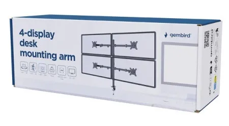Gembird MA-D4-01 Podesivi stoni drzac za monitor sa cetri ruke,tilt,rotacija,okretanje,13-32 max10kg