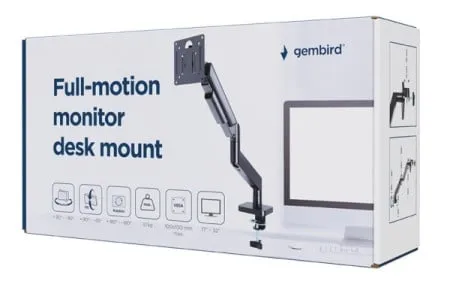 Gembird MA-DA1-04 podesivi drzac za monitor, tilt, 17-32 max.10kg Black