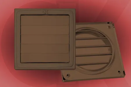 Gravitaciona ventilaciona rešetka cun 150x150mm braon plastificirana-hv lim ( 9210 )