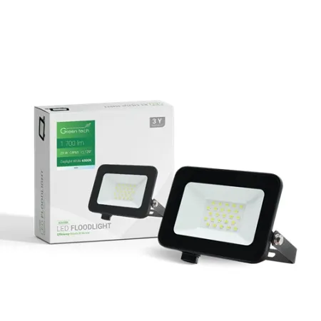 Green tech led reflektor 20w 6500k 1700lm ip65 crni ( ALX-20BK )