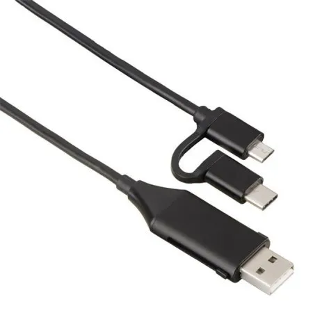 Hama 4u1 musko/zenski usb- mikro usb kabl+usb-c adapter ( 135745 )