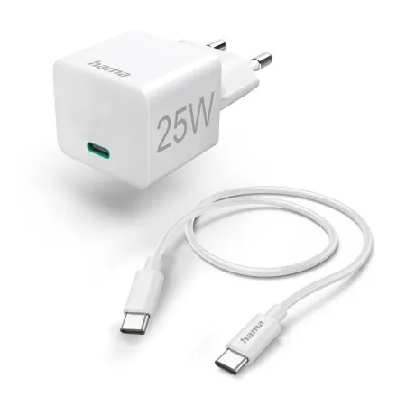 Hama mini brzi punjac sa usb-c kablom, pd, 25w, 1.5m beli ( 201624 )