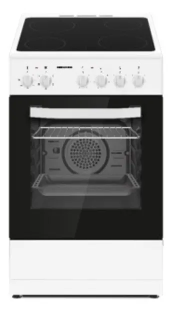 Heinner hfsc-s56e4vwh 4xstruja/keramika/ventilator/50cm Električni šporet
