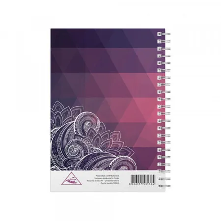 Helios sveska A6 mandala spirala dikto 100l ( C668 )