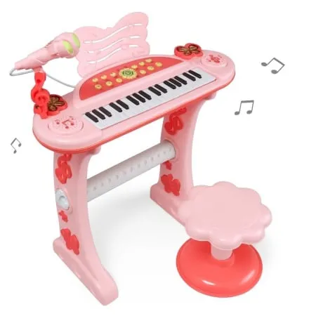 Hk mini klavijatura sa stolicom, roze ( A097836 )