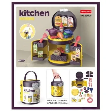 Hk mini kuhinjski okrugli kofer za igru ( A097734 )