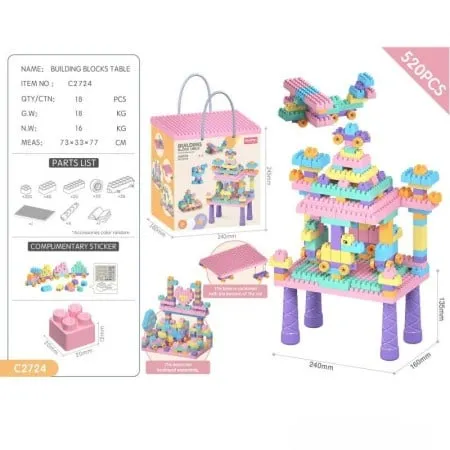 Hk mini sto sa blokovima za slaganje, roze ( A097758 )