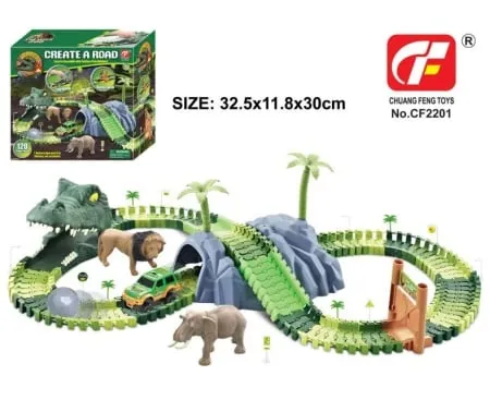 Hk mini uradi sam dino staza sa autom, 120kom ( A097770 )