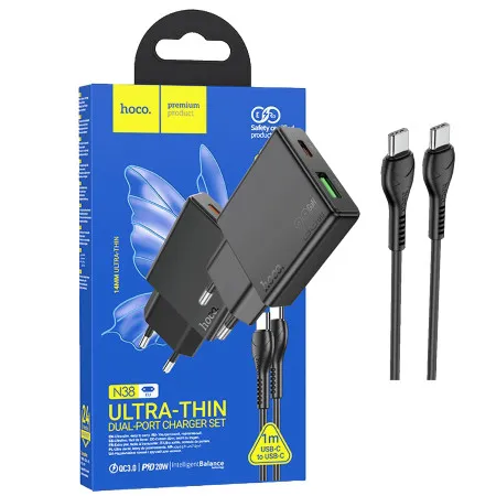 Hoco memory n38 delgado type c punjač kućni, brzi, pd20w + qc3.0 dual port