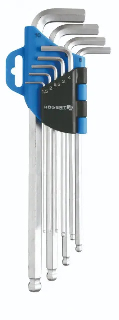 Hogert set imbus ključeva od 9 dijelova, sa okruk prod produženi ( HT1W808 )