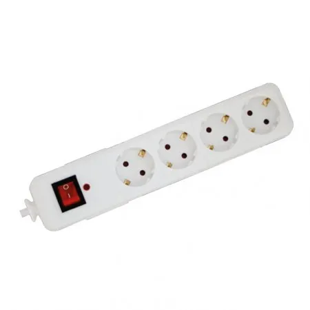 Home razvodnik 4 mesta 1,5m 1.5mm2 + prekidač i zaštita ( NVT04K/WH )