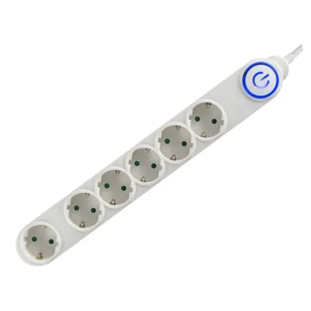 Home razvodnik sa 6 mesta 1.5m 1.0mm2 + nožni prekidač ( NV06TK/WH )