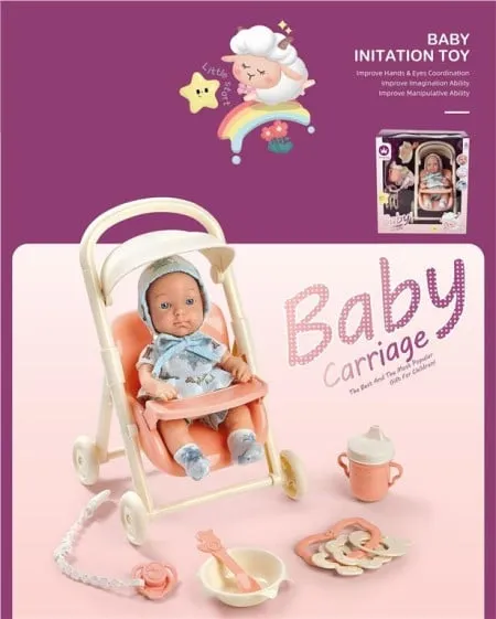 Igračka za devojčice - Beba u kolicima ( MKQ419643 )
