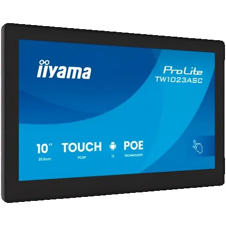 Iiyama tw1023asc-b3p 10,1" panel-pc with android 13+gms, soc uad-core rk3568 4gb, storage 32gb, pcap 10-points touch, 280x800, ips panel, s