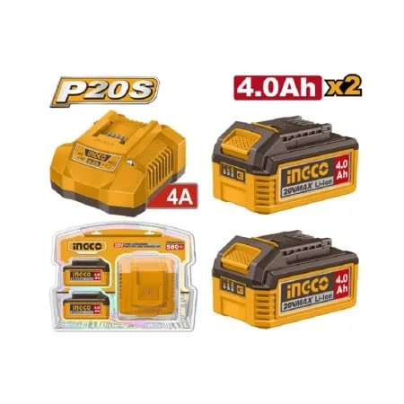 Ingco fbcpk2013e set 4 ah x 2 + punjač super ( FBCPK2013E )