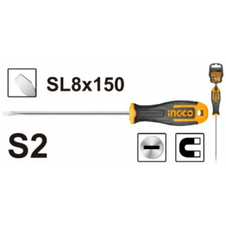 Ingco odvijač ravni sl 8x150 industrial ( HS688150 )