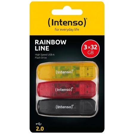 Intenso USB flash drive 32GB Hi-speed USB 2.0,Rainbow Line, 3 kom - USB2.0-32GB/Rainbow, 3 kom