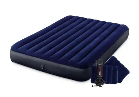 Intex queen dura-beam classic downy airbed w/ hand pump ( 64765 )