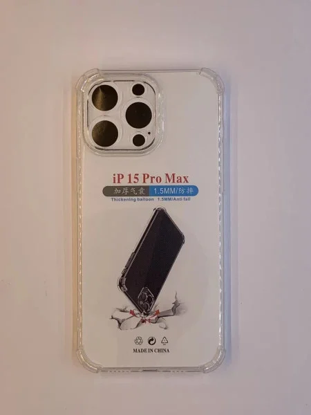 iPhone 15 Pro Max transparent maska sa ojačanim ivicama ( 96114 )