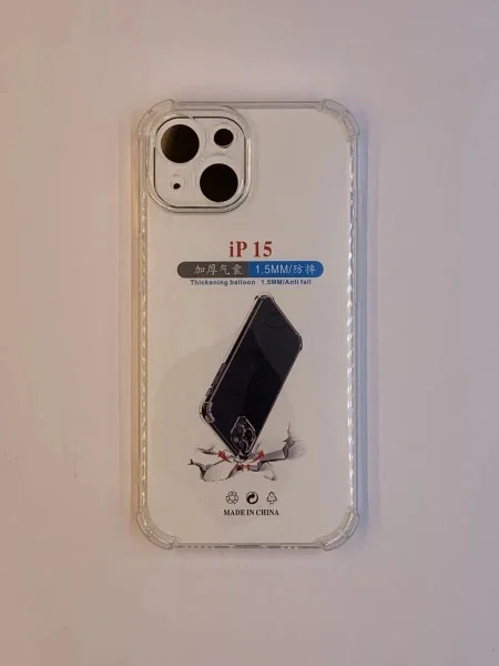 iPhone 15 transparent maska sa ojačanim ivicama ( 96111 )
