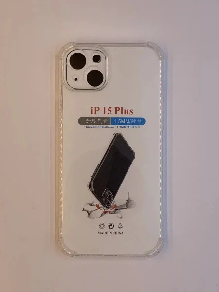 iPhone 15+ transparent maska sa ojačanim ivicama ( 96112 )
