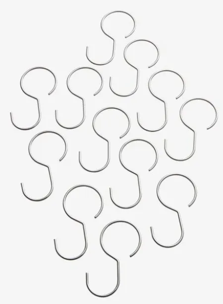Šipka za tuš zavesu rings 12pk hooks metal